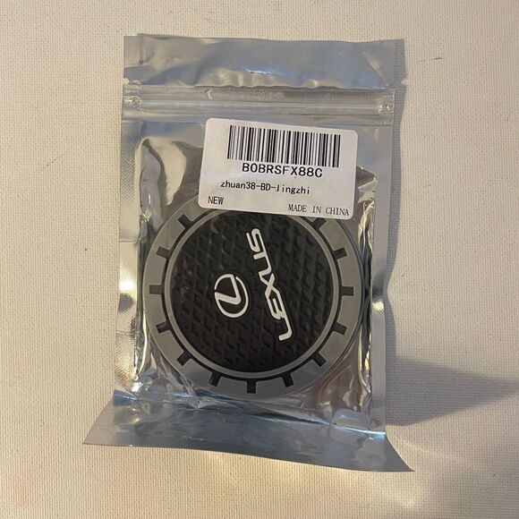 Lexus car cup Coasters in black and gray with logo Set of 2 NWT - Picture 5 of 5